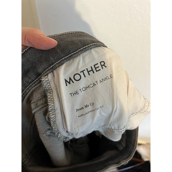 Mother The Tomcat Ankle Straight Jeans Beam Me Up Gray 29 - Picture 9 of 11